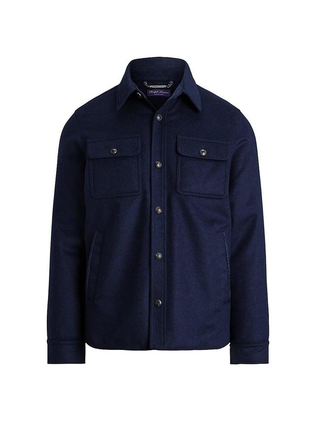 Mens Everett Melton Wool-Blend Shirt Jacket Product Image