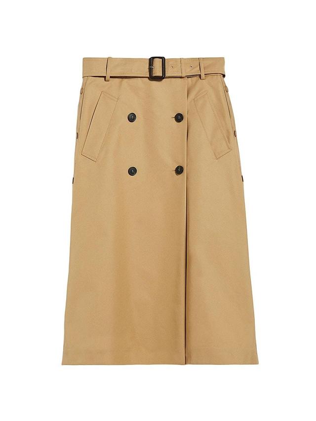 Womens Nebbiaz Twill Belted Midi-Skirt Product Image