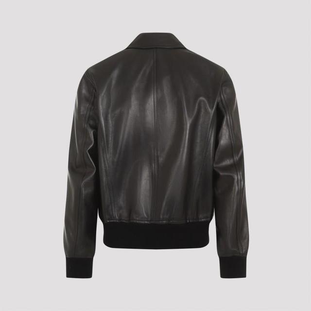 TOM FORD Leather Bomber Jacket In Black Product Image