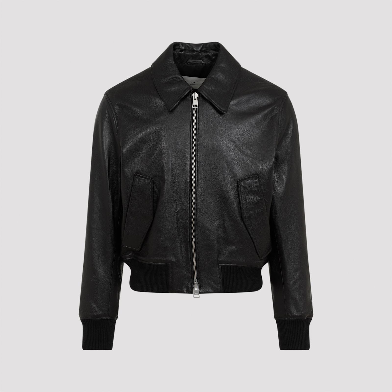 AMI ALEXANDRE MATTIUSSI Classic Zipped Jacket In Black Product Image