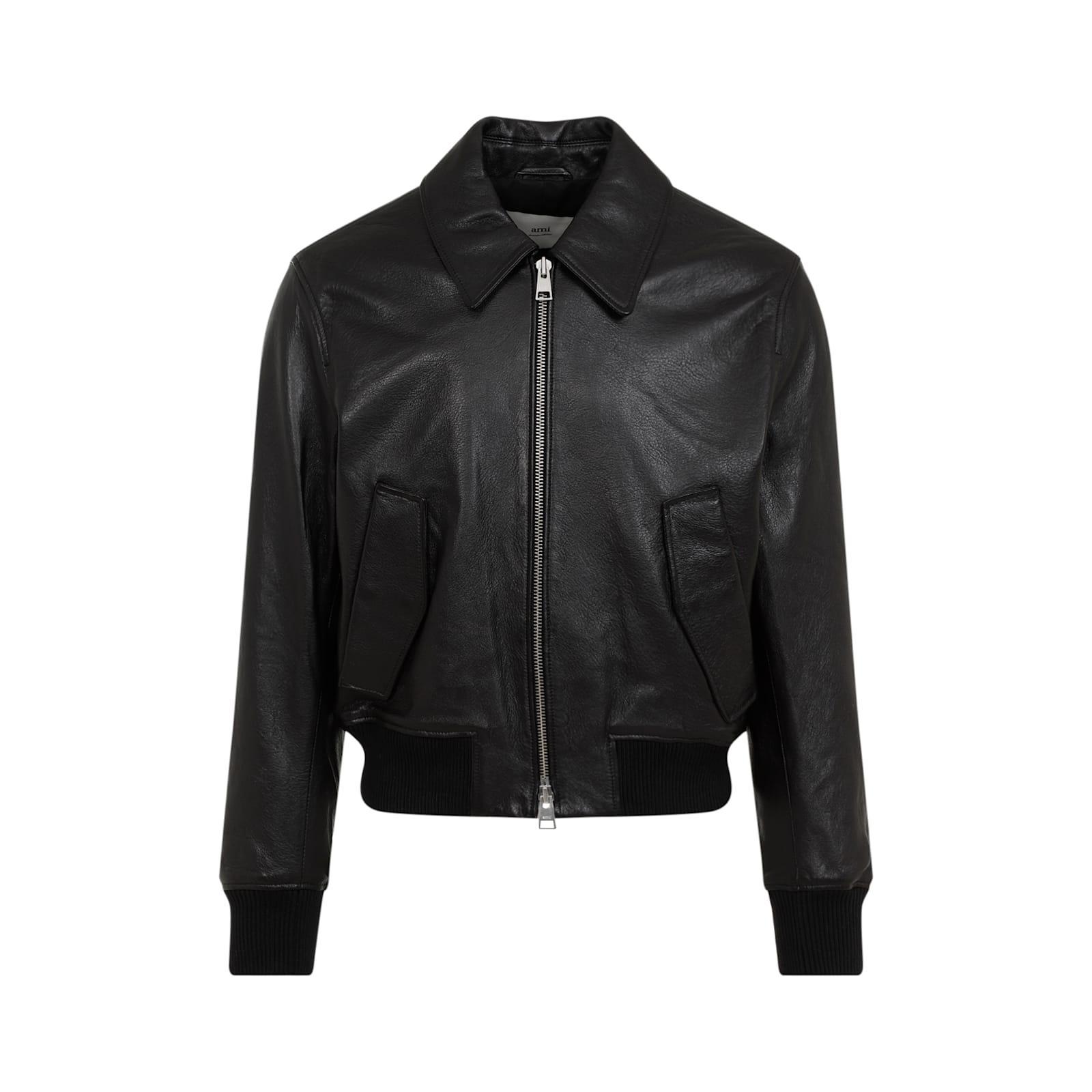 AMI ALEXANDRE MATTIUSSI Classic Zipped Jacket In Black Product Image