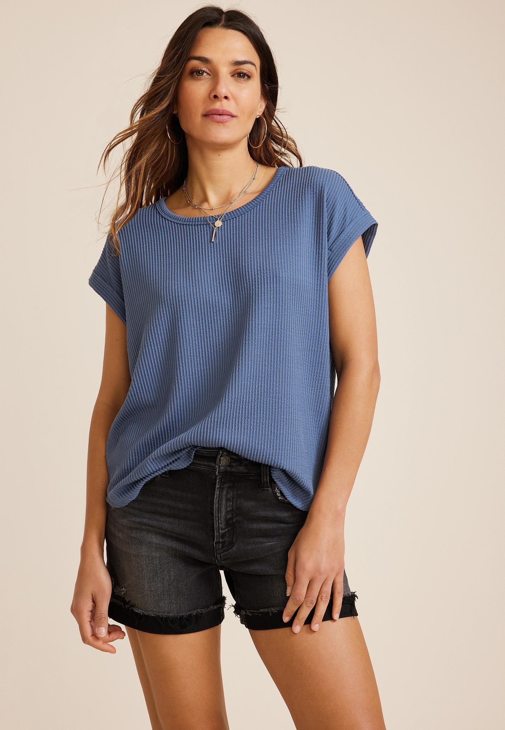 24/7 Clara Ribbed Tee Product Image