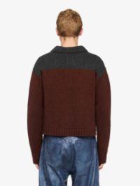 HOUSE' INTARSIA POLO SWEATER in brown | JW Anderson US  Product Image