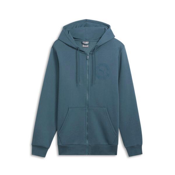 PUMA Tonal Graphic Men's Full-Zip Hoodie in Grey Skies Product Image