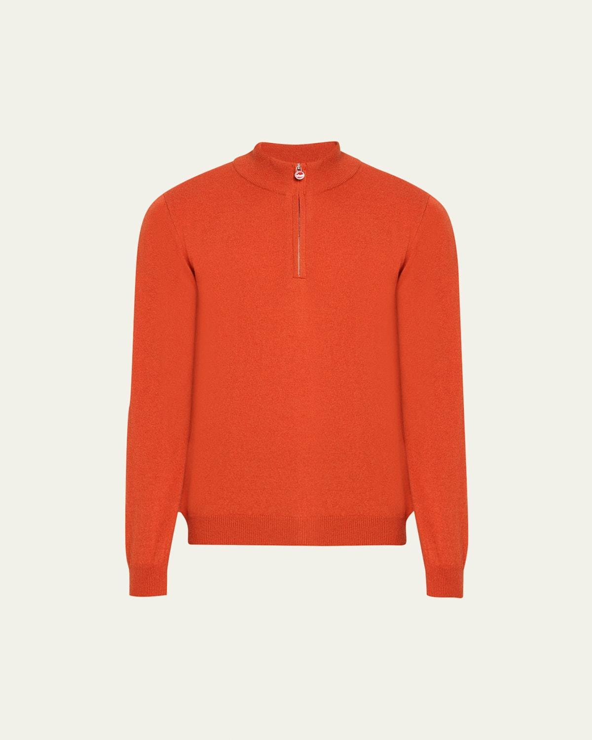 Mens Cashmere Half-Zip Sweater Product Image