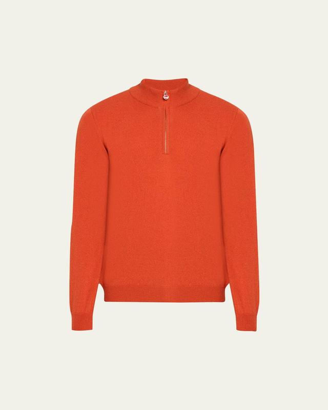 Mens Cashmere Half-Zip Sweater Product Image