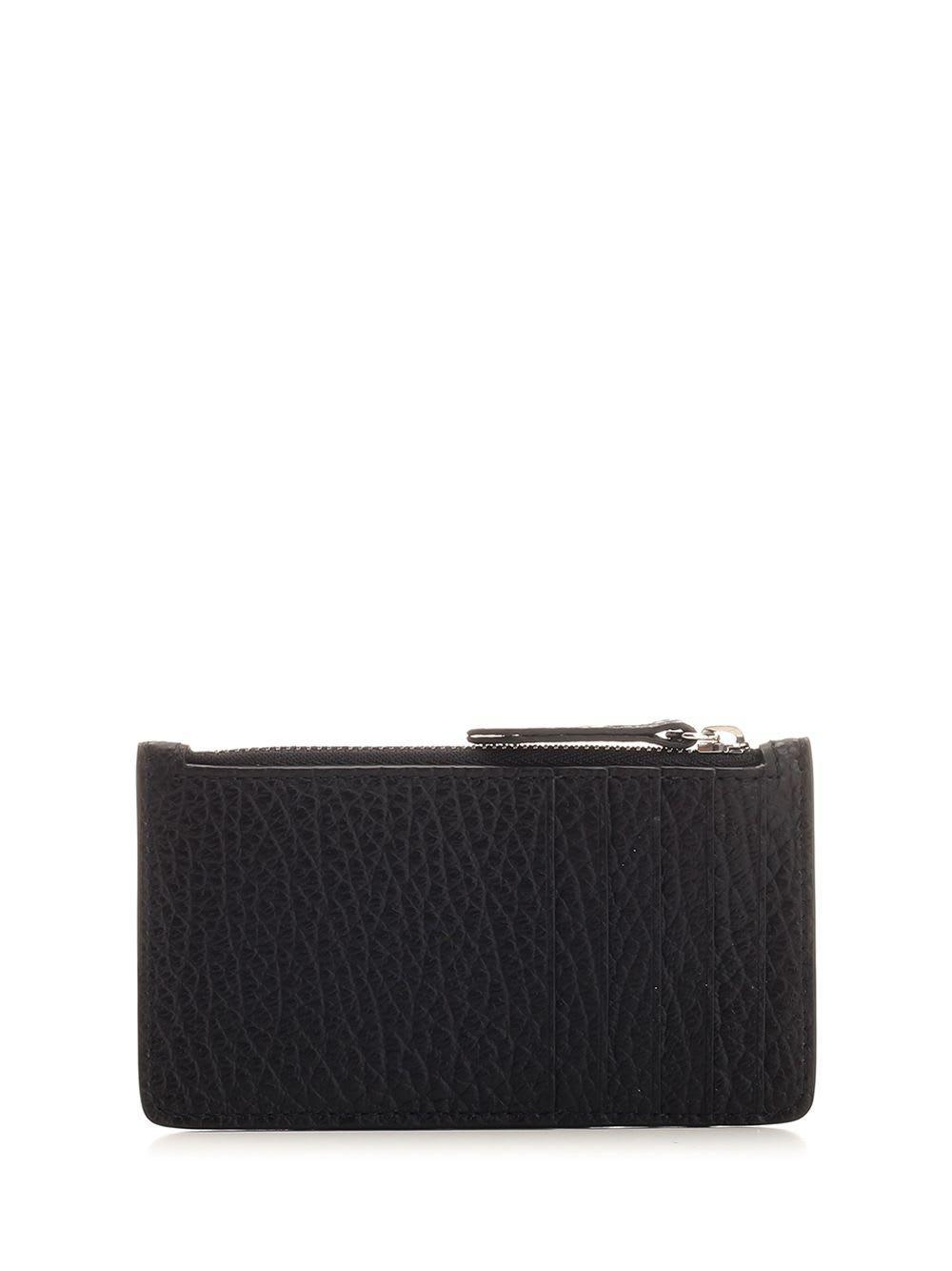 MAISON MARGIELA Black Leather Leather Zipped Wallet Product Image