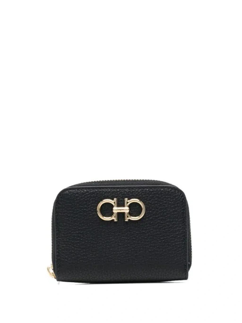 Gancini Zip Wallet In Black Product Image