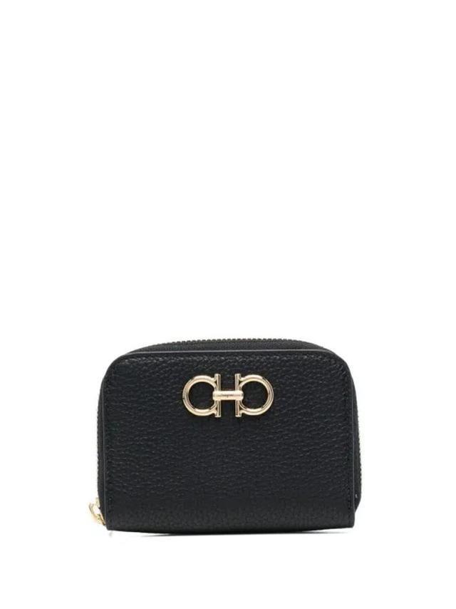 Gancini Zip Wallet In Black Product Image