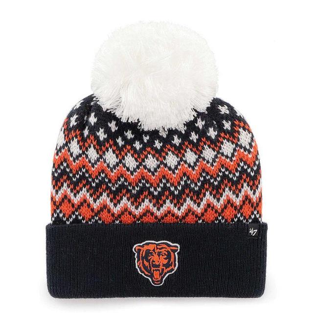 Womens 47 Chicago Bears Elsa Cuffed Knit Hat with Pom, Blue Product Image