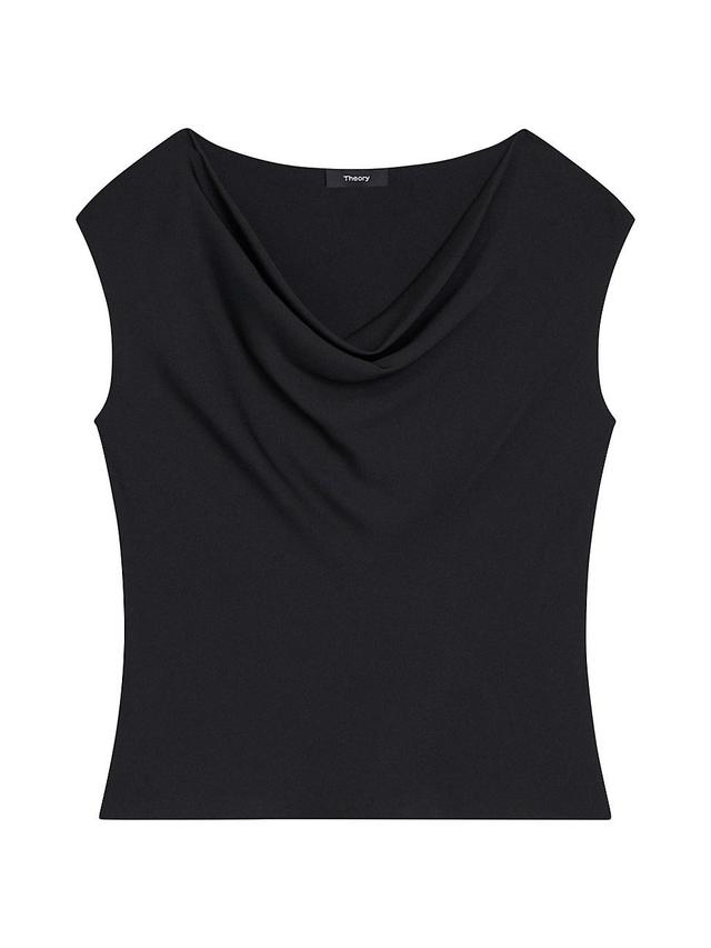 Theory Cowl Neck Top in Silk Georgette  female Product Image