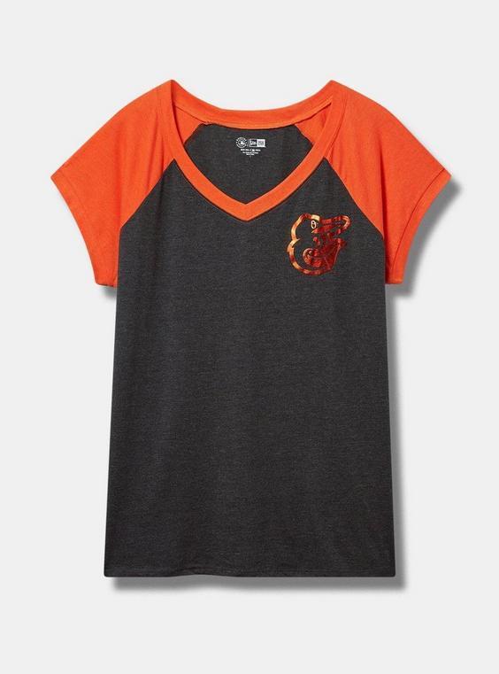 MLB Baltimore Orioles Fit Raglan V-Neck Tee Product Image