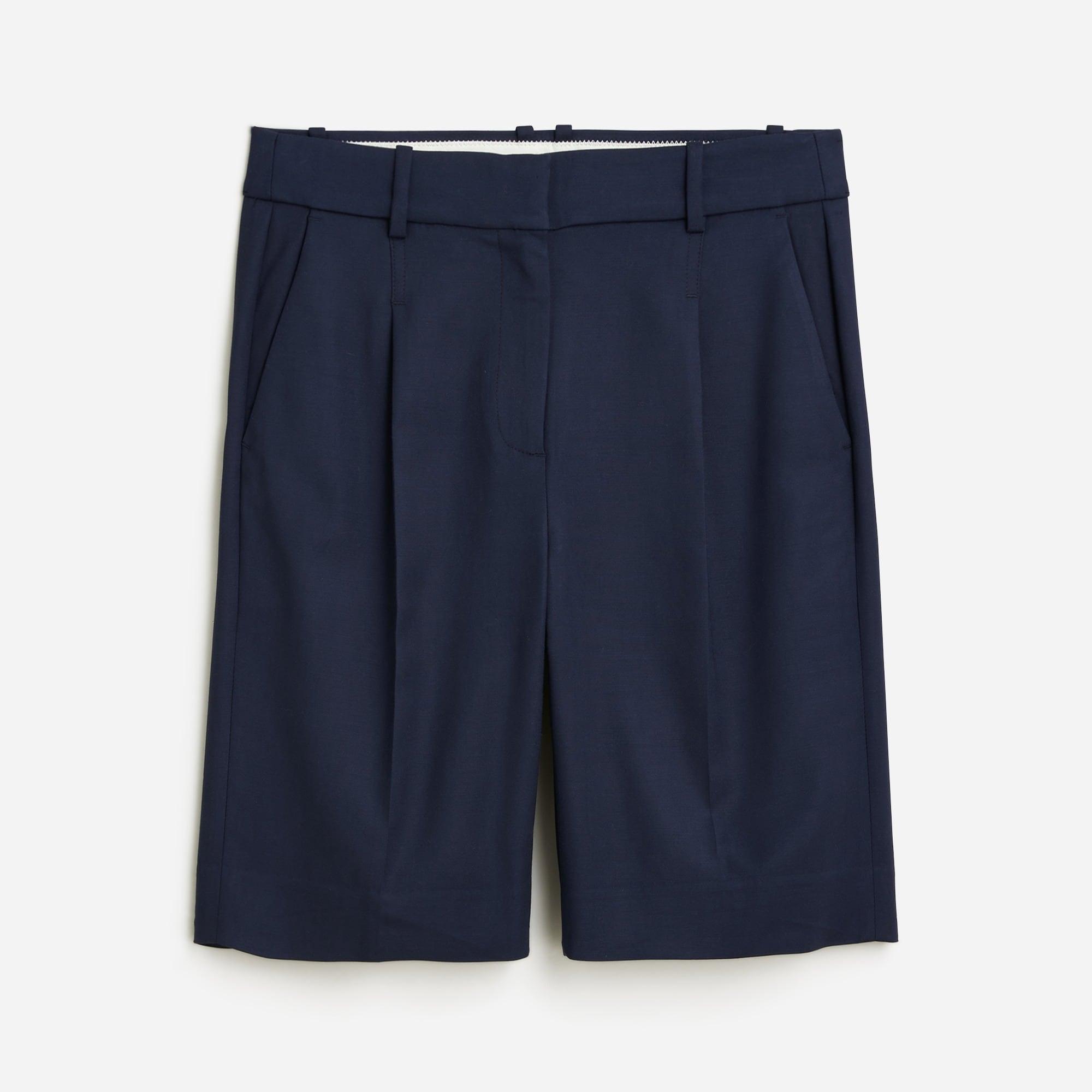 High-rise trouser short in city twill Product Image