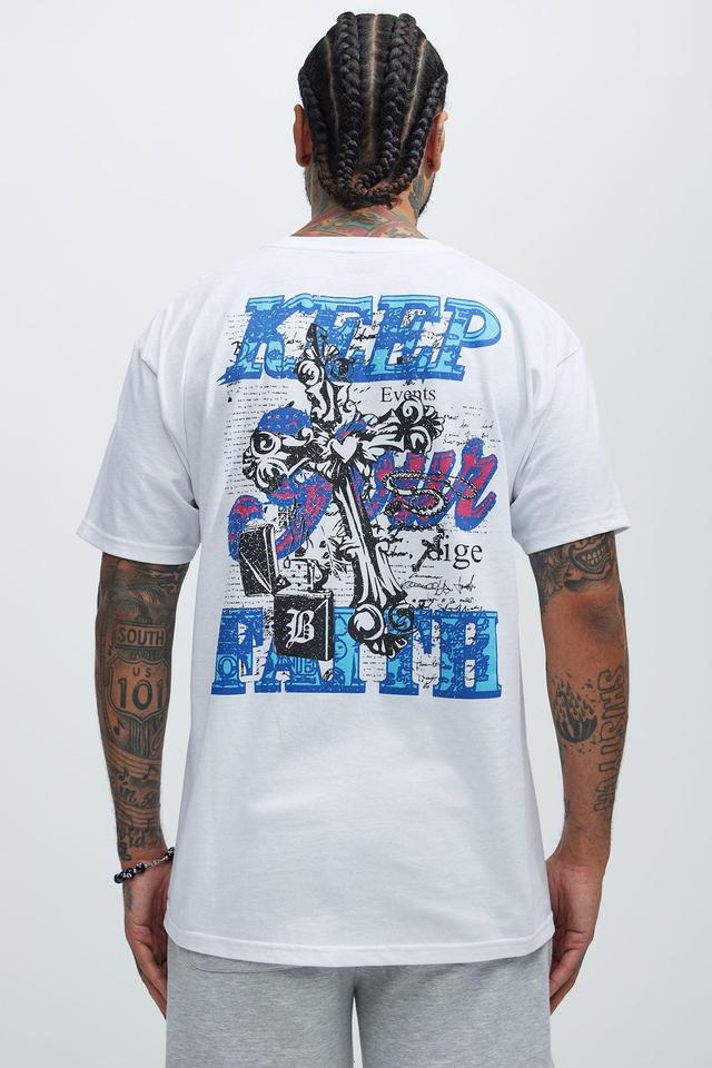 Keep Your Faith Short Sleeve Tee - White Product Image