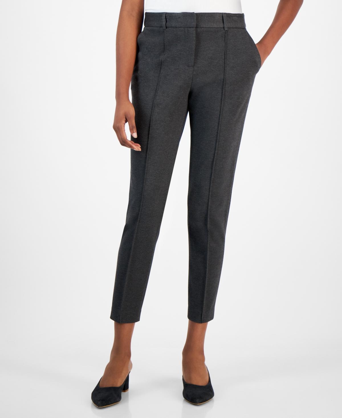 Tahari Asl Womens Ponte Seamed-Front Ankle Pants product image