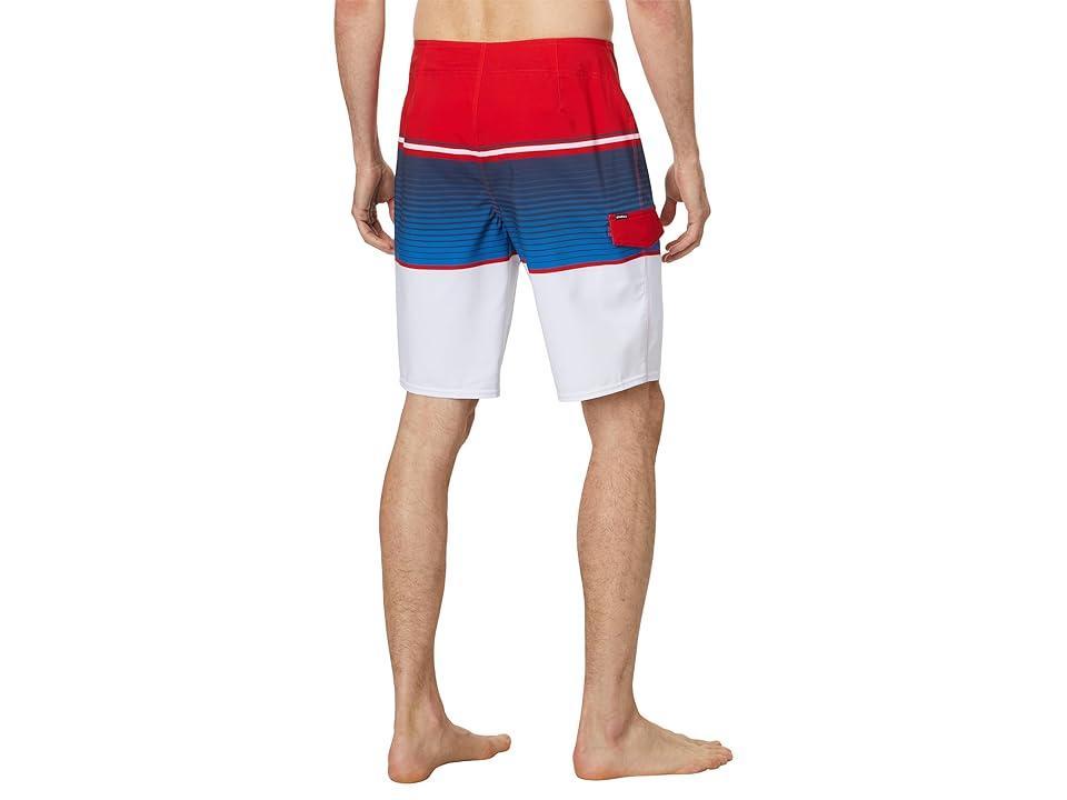 O'Neill Lennox Stripe 21 (Red/White/Blue) Men's Swimwear Product Image