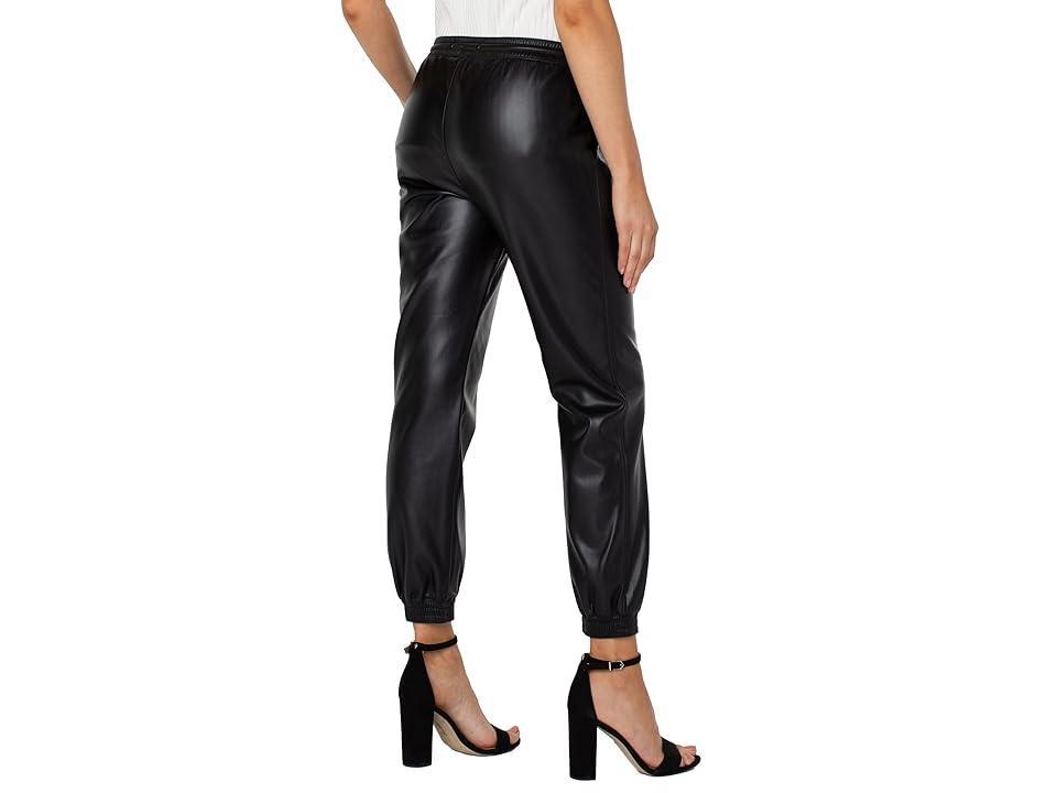 Liverpool Los Angeles Pull-On Faux Leather Joggers Women's Casual Pants Product Image