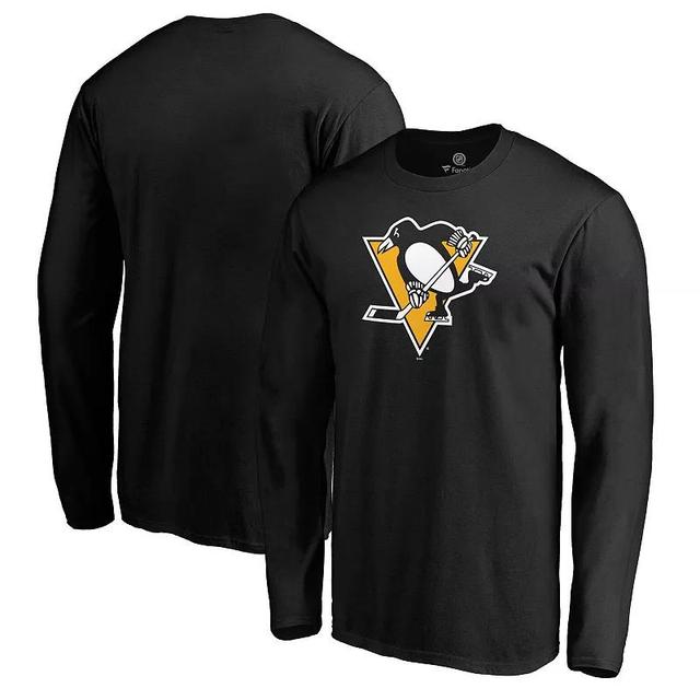 Mens Fanatics Branded Pittsburgh Penguins Primary Team Logo Long Sleeve T-Shirt Product Image