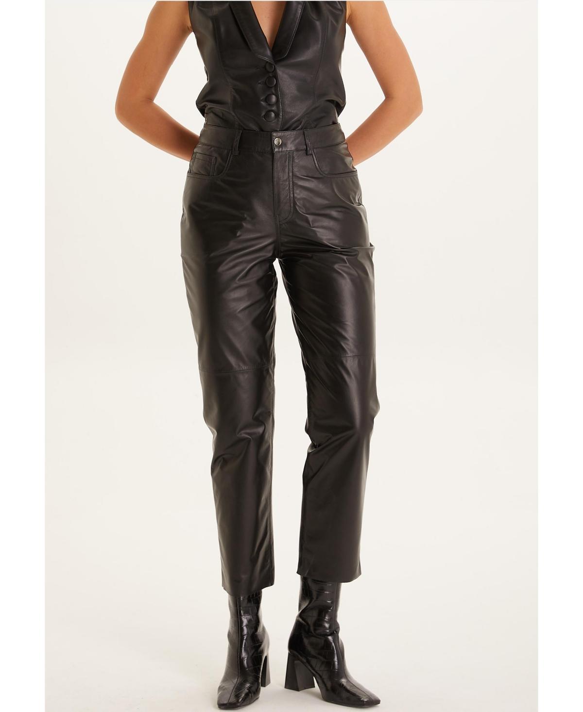 Furniq Uk Womens Leather Fashion Pants Black product image