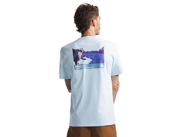 The North Face Short Sleeve Places We Love Tee (Barely Blue/Black Currant Purple) Men's Clothing Product Image