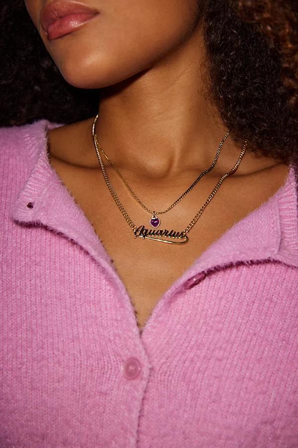 Urban Outfitters Zodiac Nameplate Layering Necklace Set Womens at Urban Outfitters Product Image