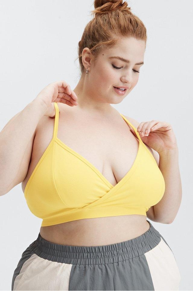 Fabletics Live-In Racerback Bralette Womens yellow plus Size 4X Product Image