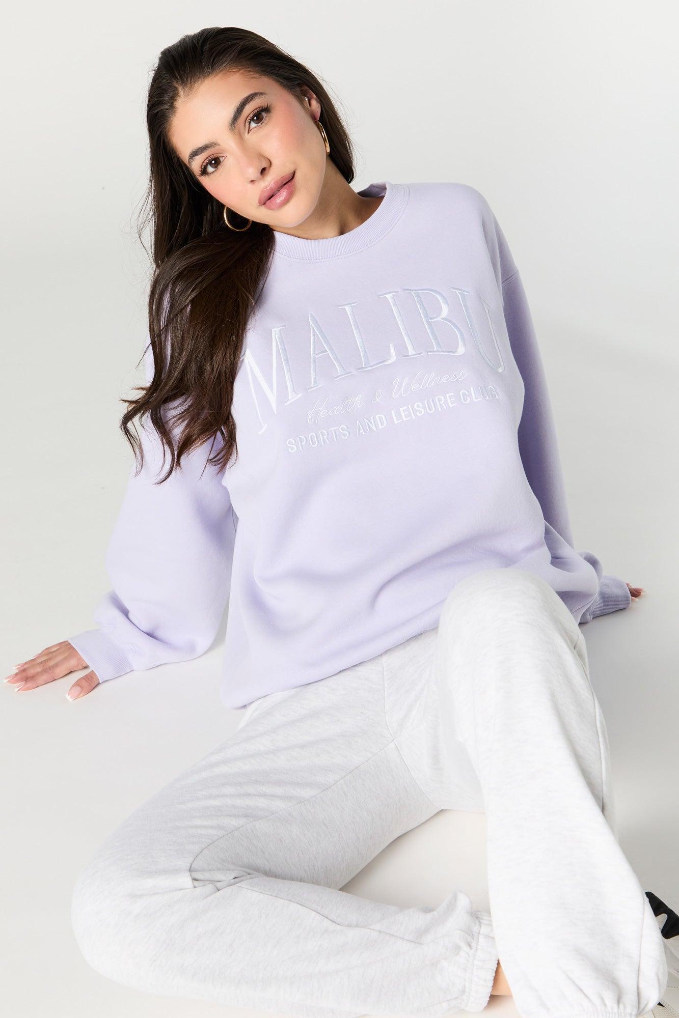 Embroidered Fleece Sweatshirt Female Product Image