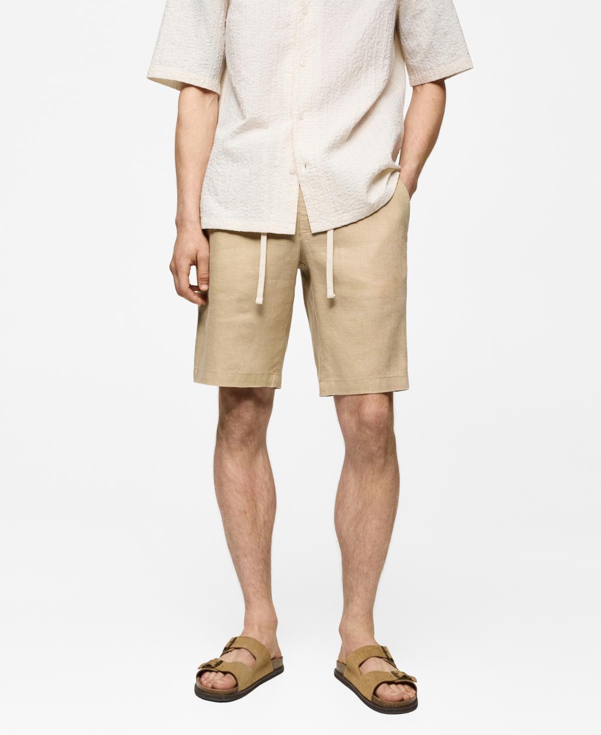 Mango Mens Drawstring Detail Bermuda Shorts Product Image