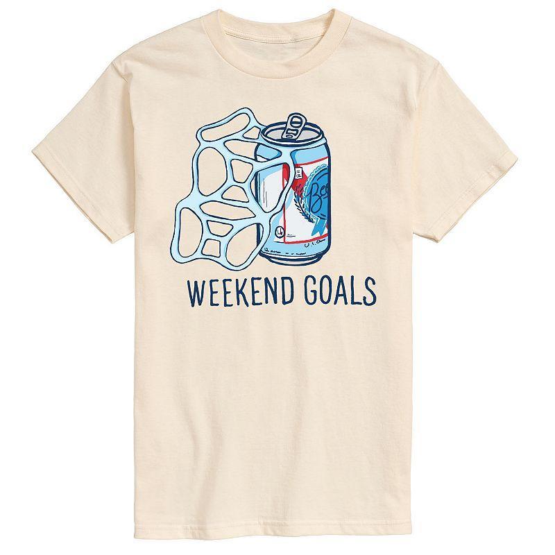 Mens Beer Weekend Goals Tee Product Image