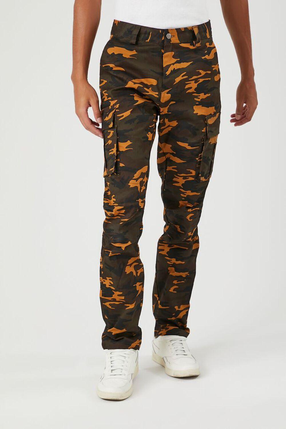 Twill Camo Print Slim-Fit Pants | Forever 21 Product Image