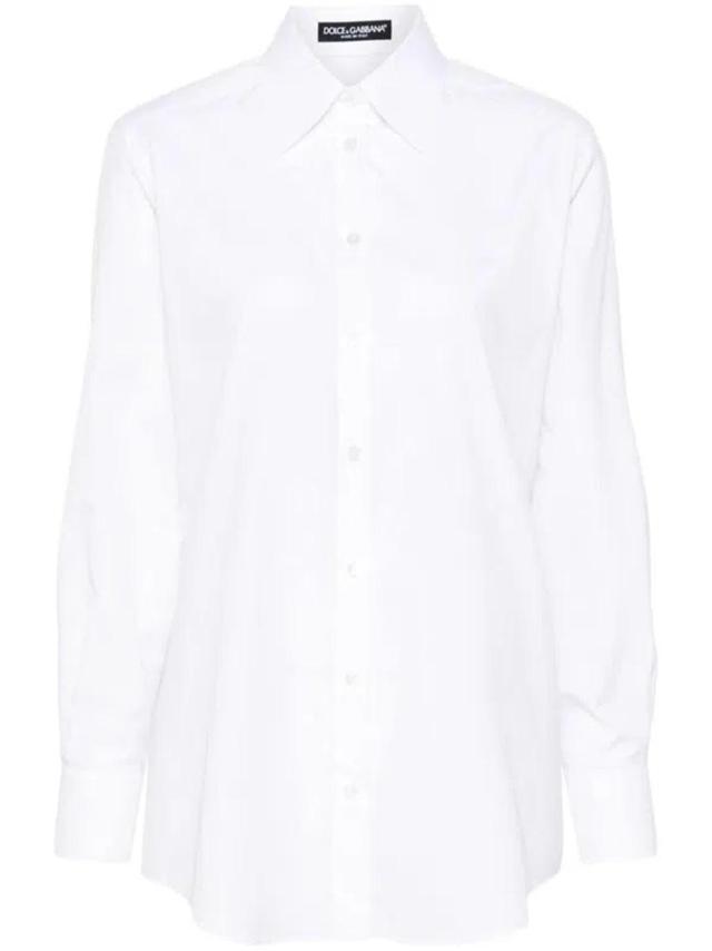 DOLCE & GABBANA Camicia Collo Oversize In White Product Image