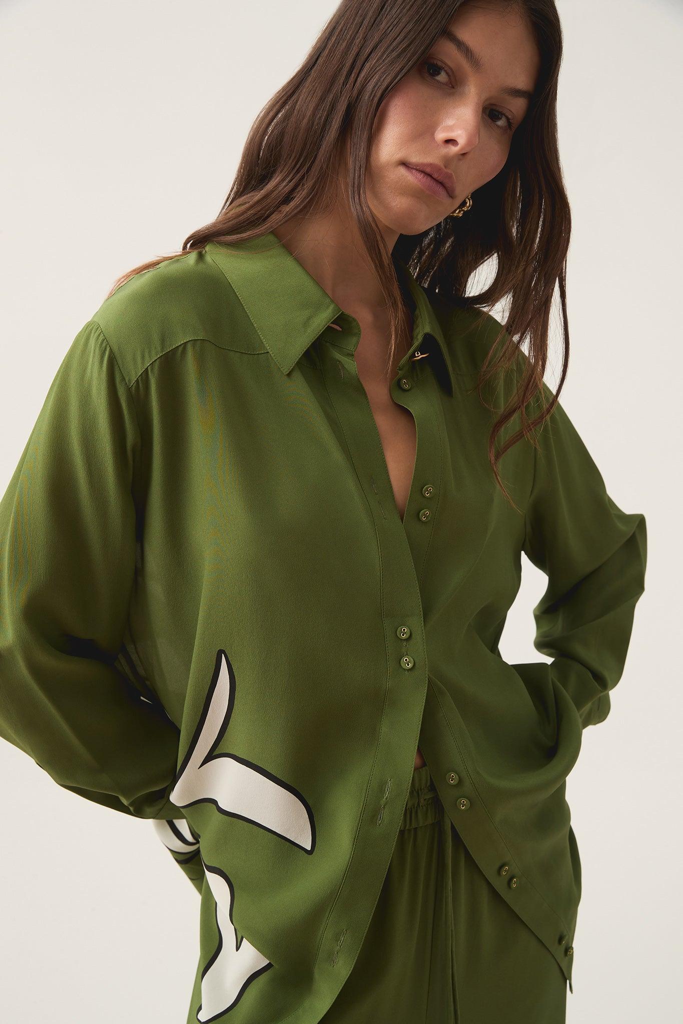 Planetary Silk Oversized Shirt Product Image