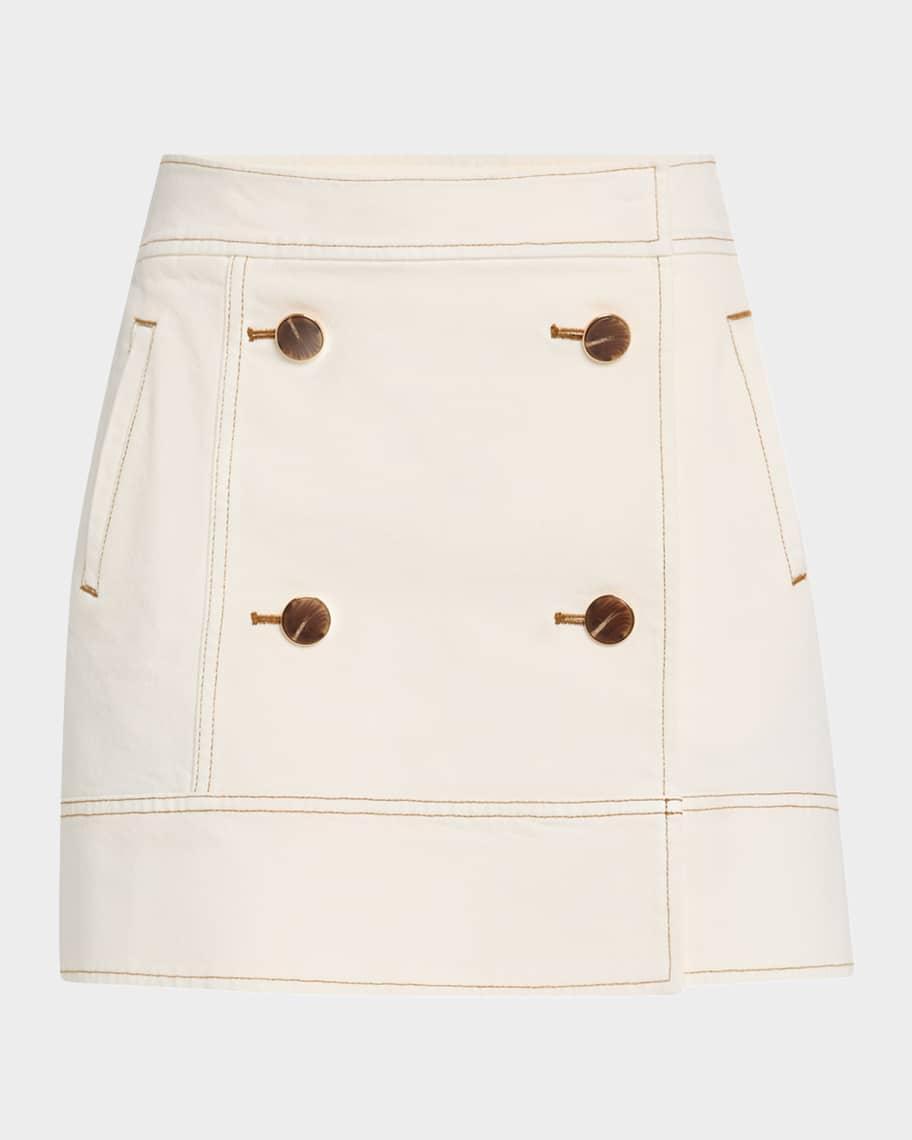 Court Double-Breasted Mini Skirt Product Image