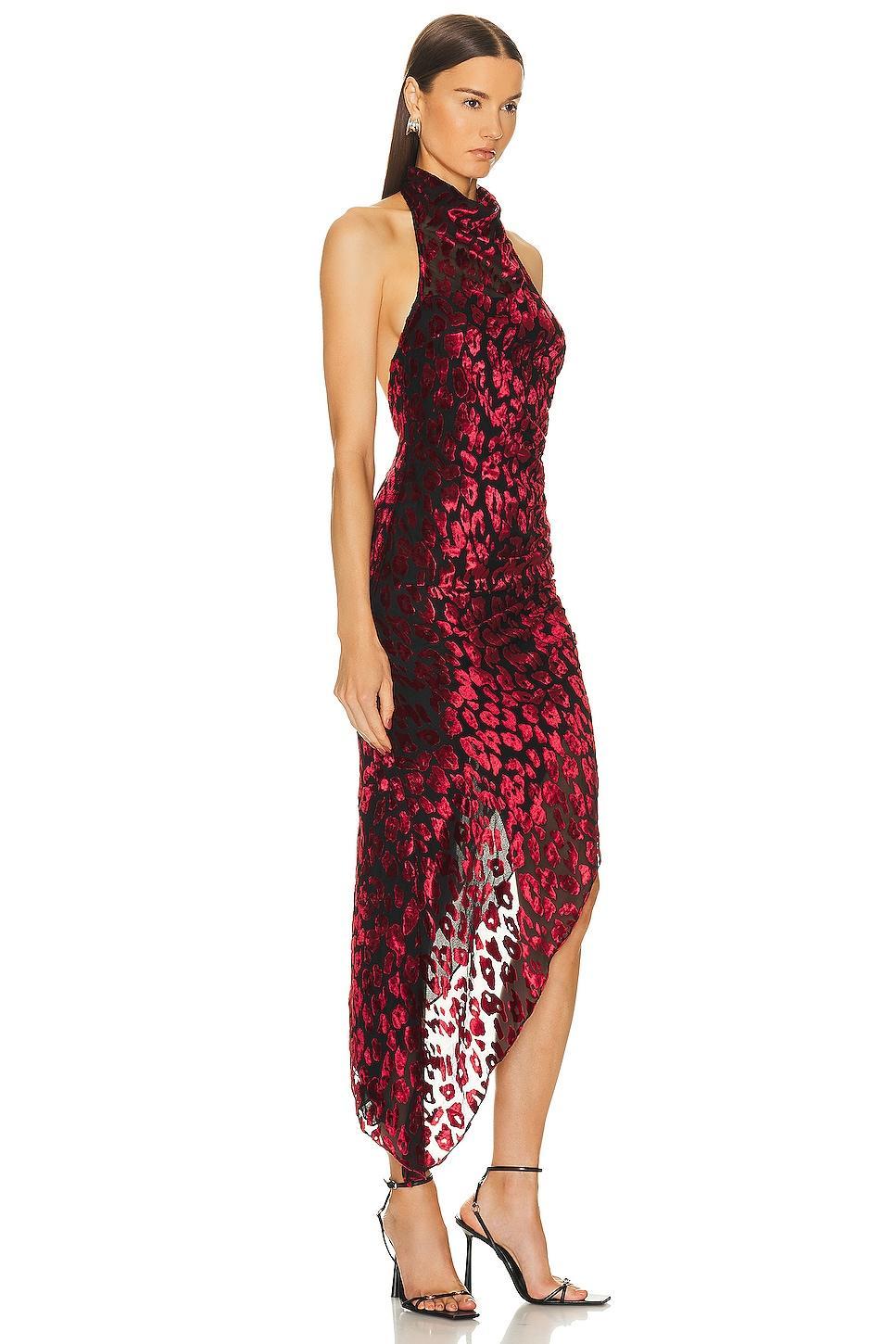 ROCOCO SAND Maxi Dress in Burgundy. Product Image