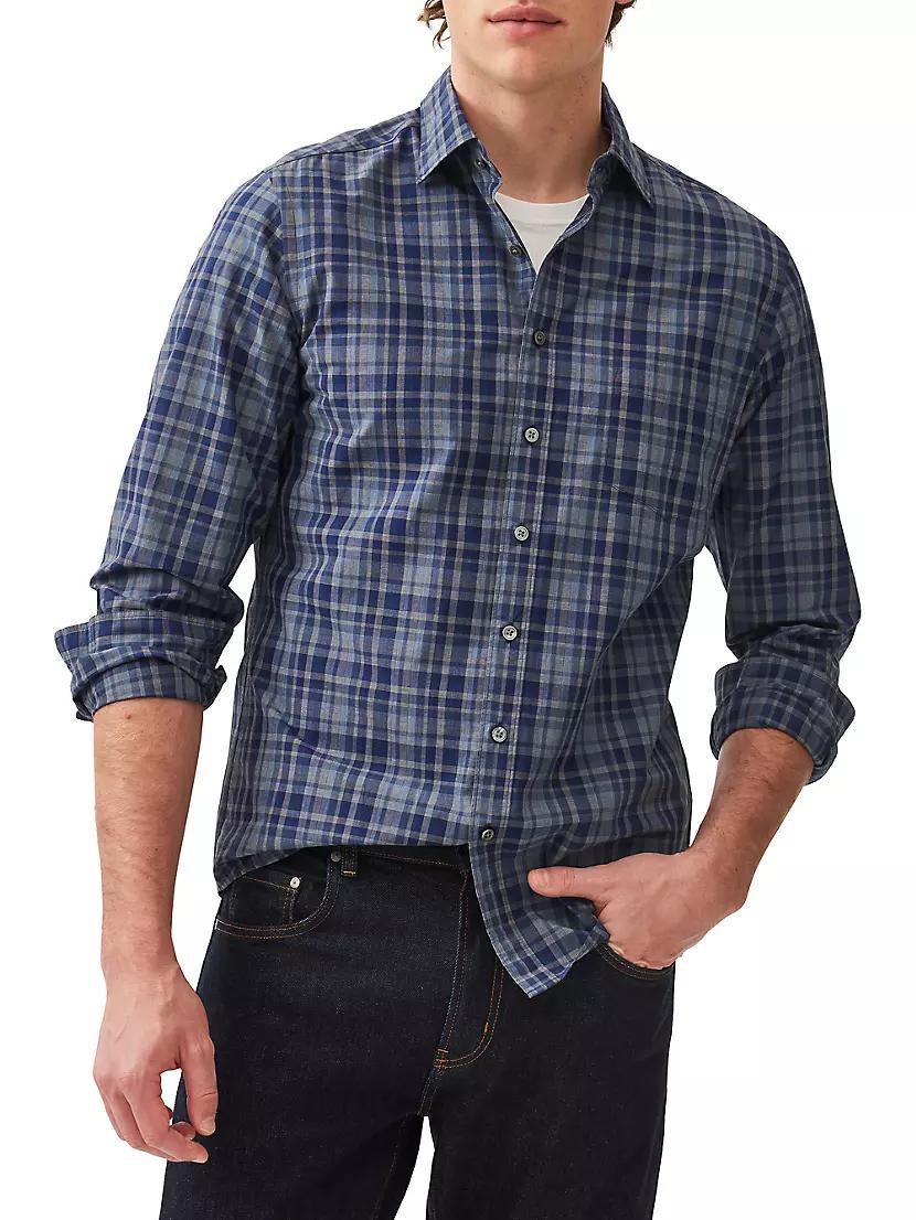 Monavale Check Cotton Button-Front Shirt Product Image