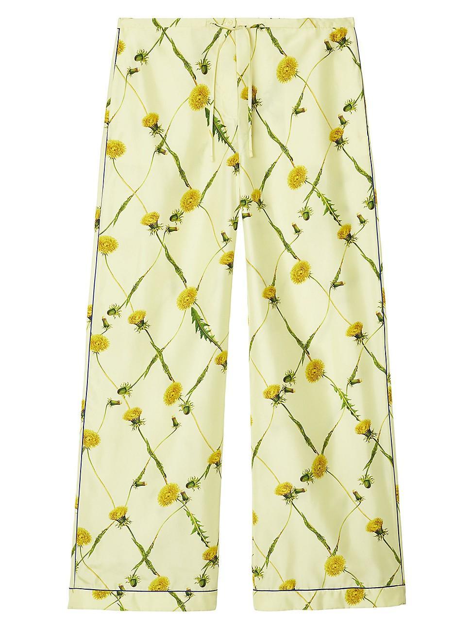 Womens Daffodil Silk Drawstring Pants Product Image