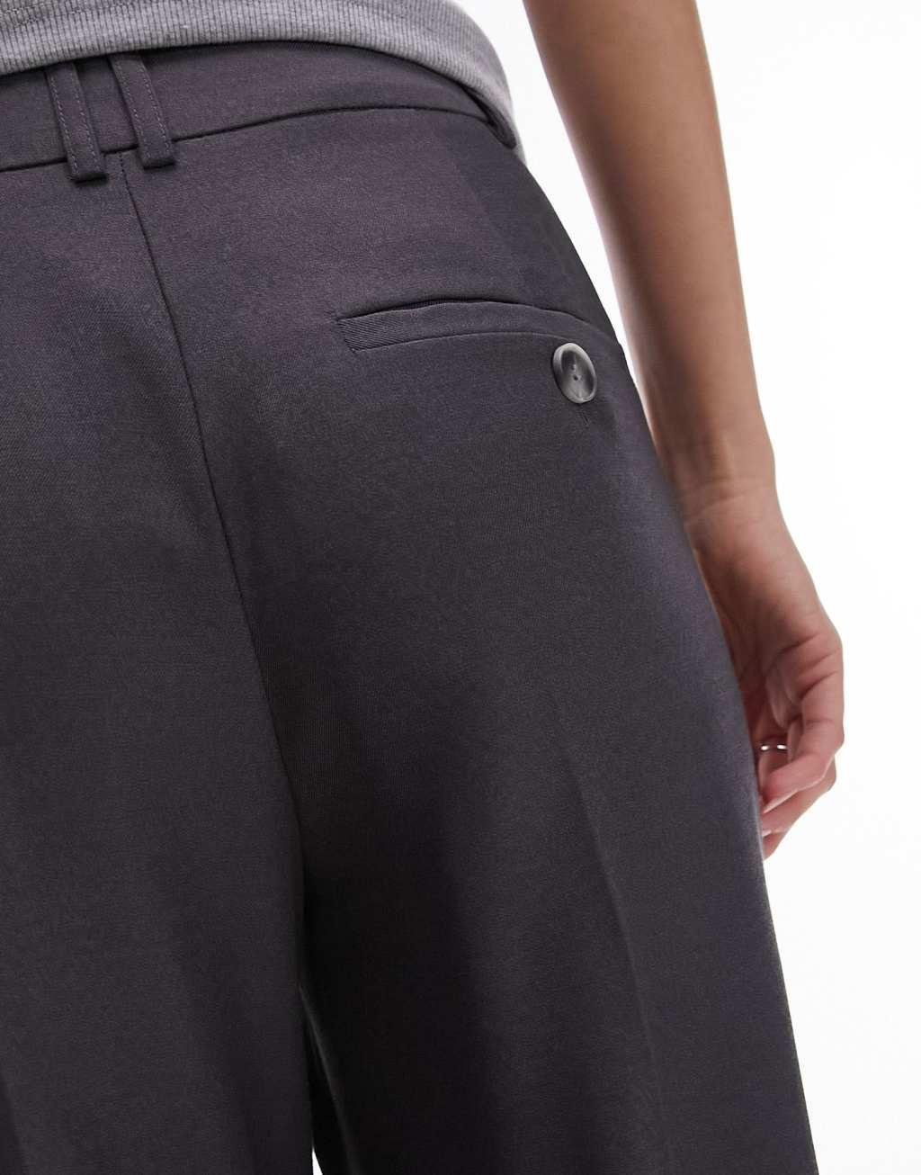 Topshop tonic low slung pants in gray Product Image