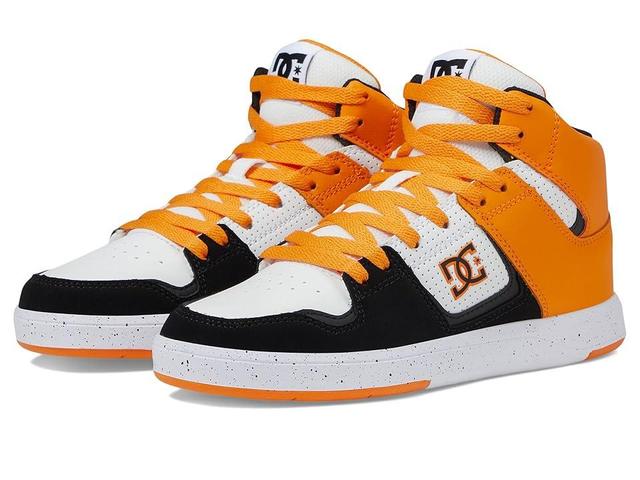 DC Cure Casual High-Top Boys Skate Shoes Sneakers Black/Orange) Men's Shoes Product Image