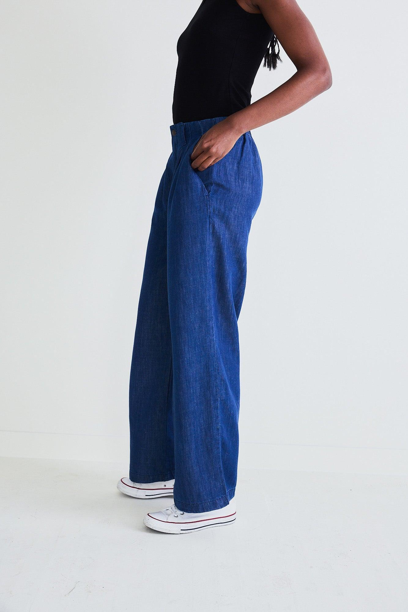 Ebb And Flow Wide Leg Denim Pant Product Image