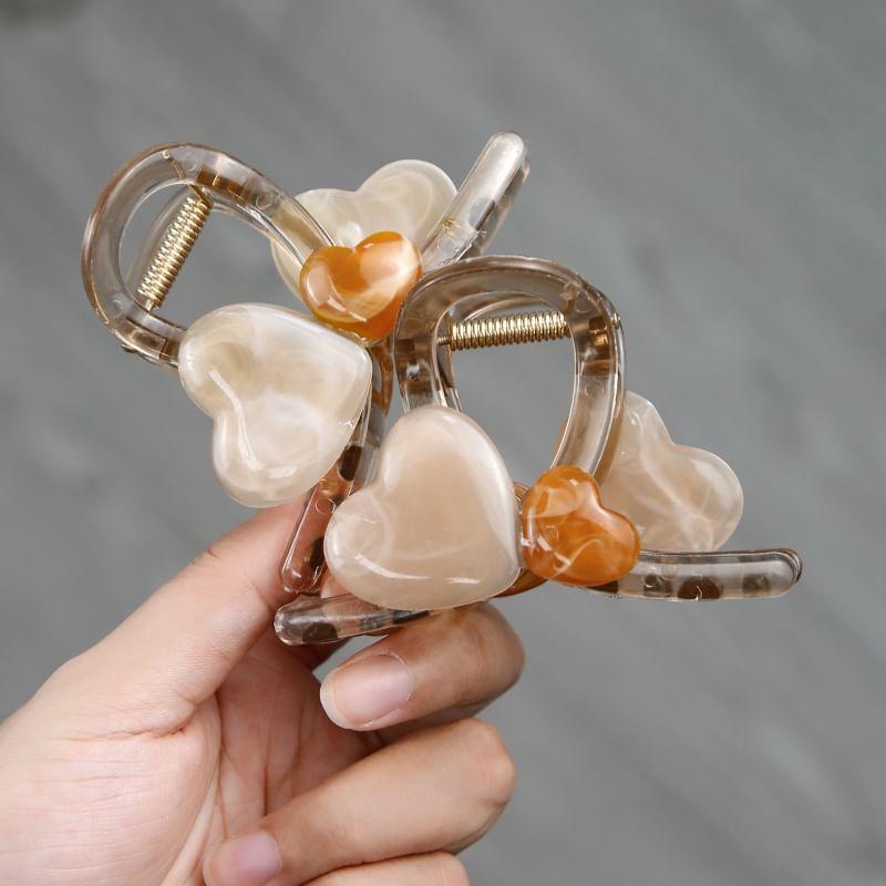 Heart Acrylic Hair Claw Clip (Various Designs) / Set Product Image