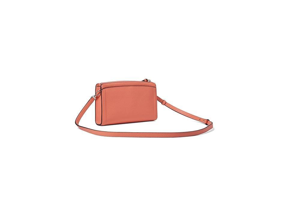 Kate Spade New York Knott Pebbled Leather Small Crossbody (Melon Ball) Cross Body Handbags Product Image