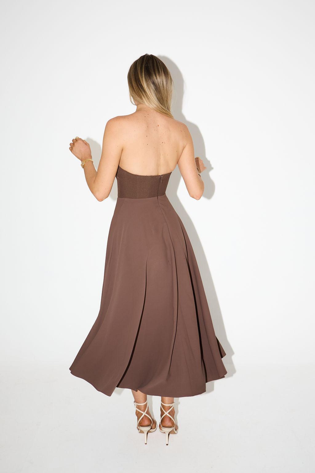 The Ultimate Muse Strapless Midi Dress Product Image