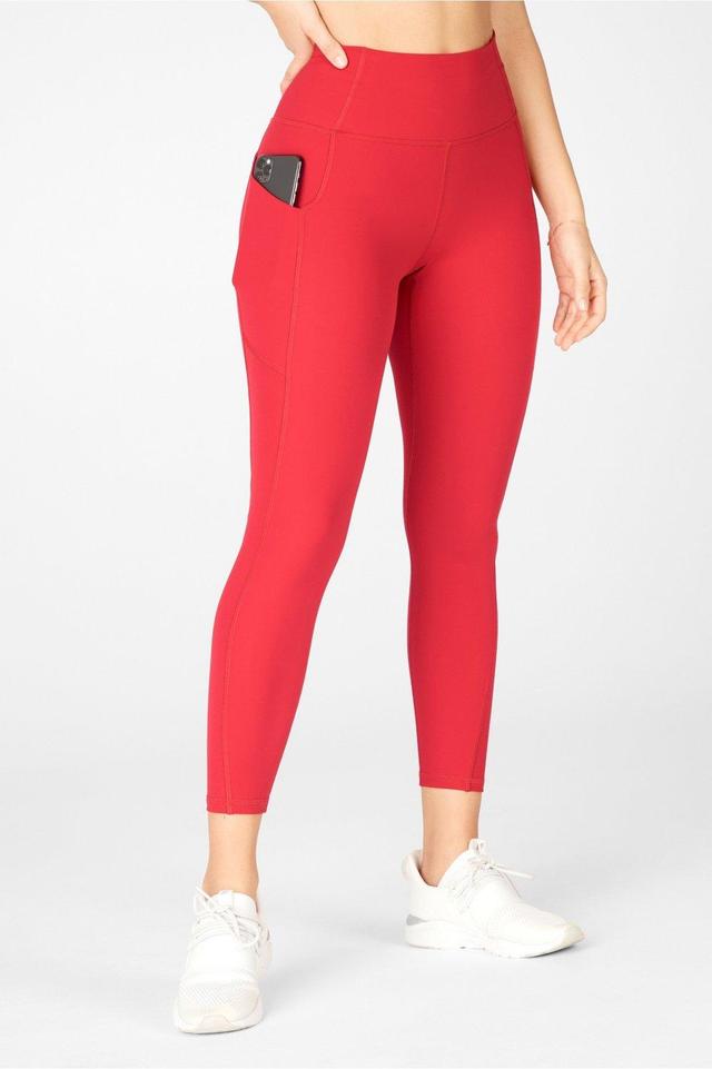 Fabletics Oasis High-Waisted 7/8 Legging Womens red Size XXS Product Image