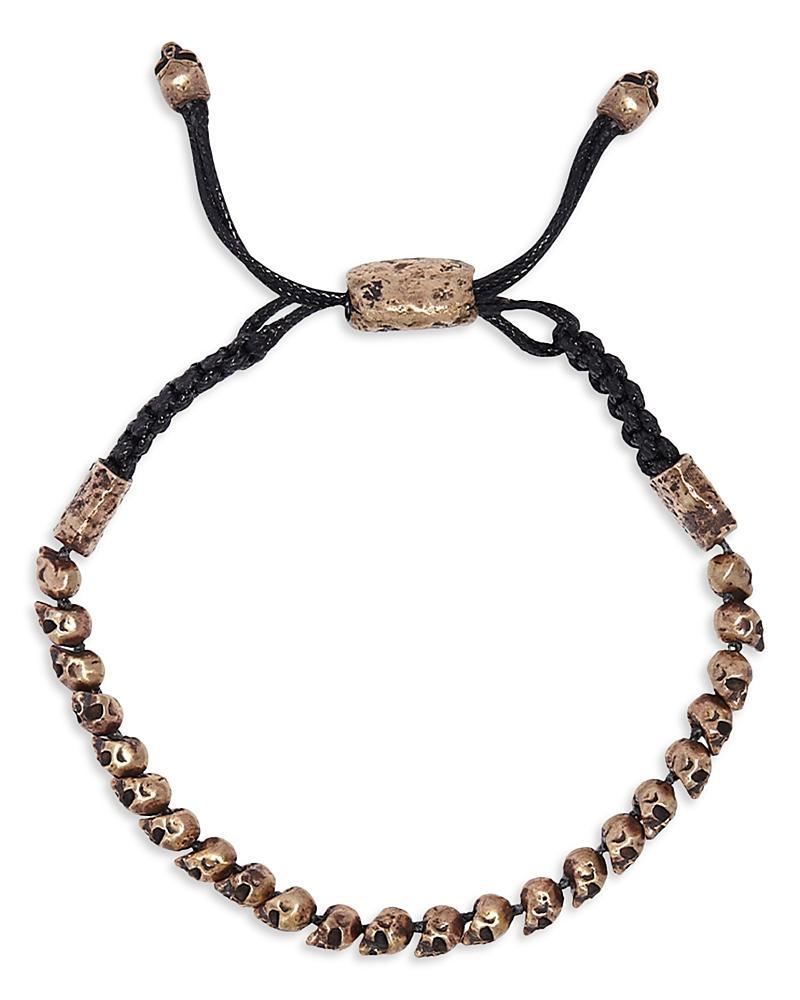 John Varvatos BEADED BRASS SKULL BRACELET Product Image