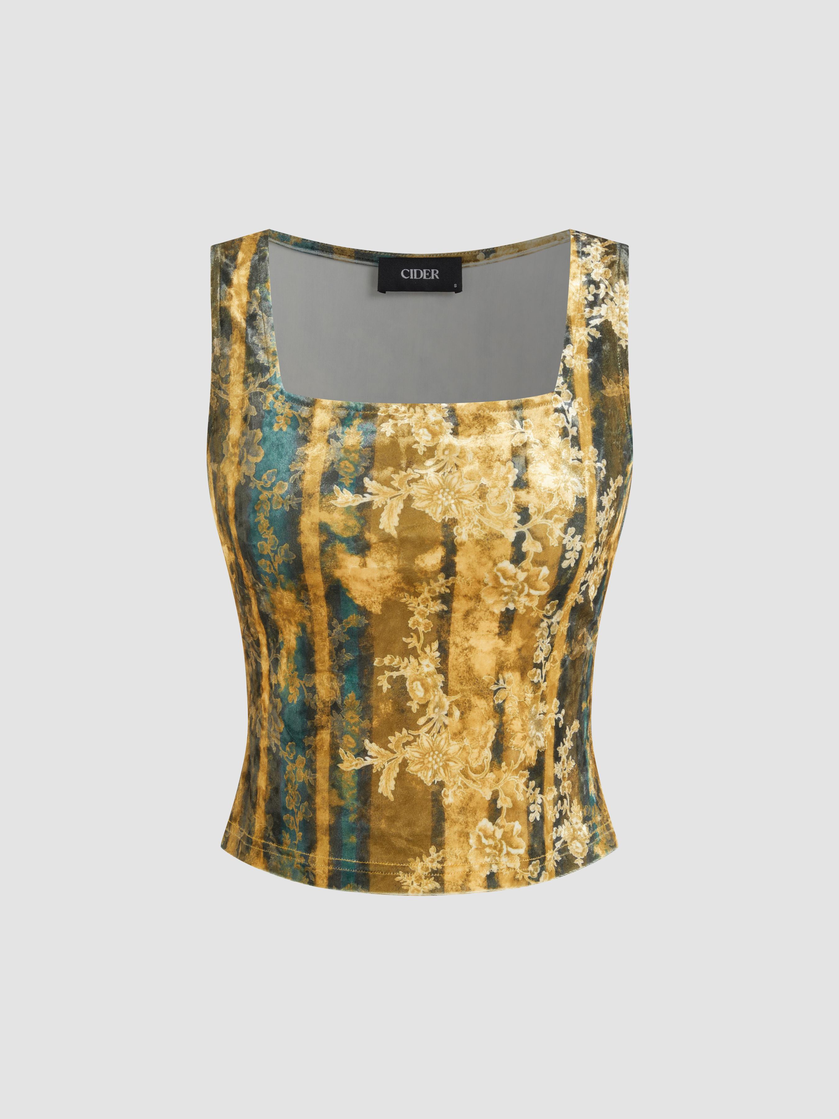 Square Neck Floral Tank Top product image