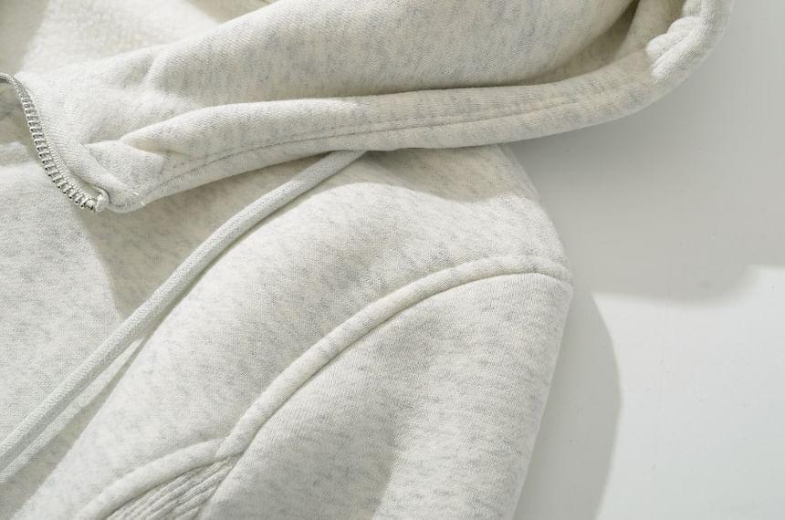 Drawstring Zip Hoodie Product Image