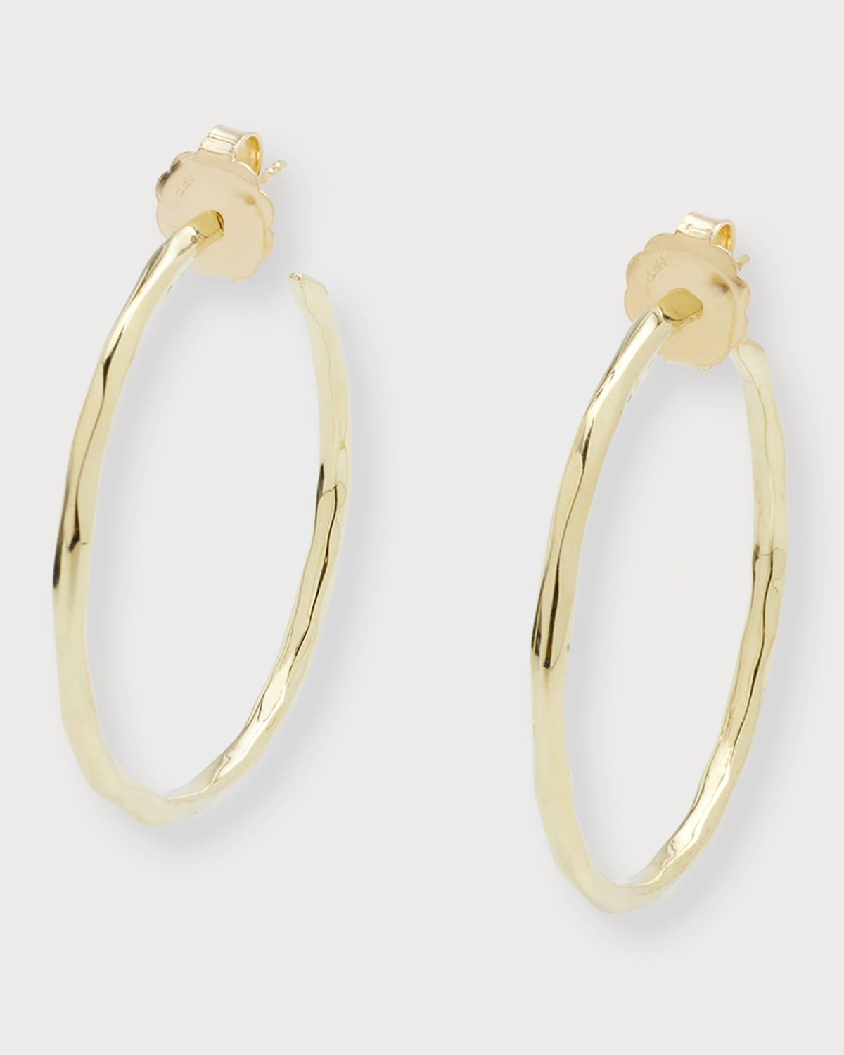 Womens Glamazon 18K Yellow Gold #3 Hoop Earrings/1.65 Product Image