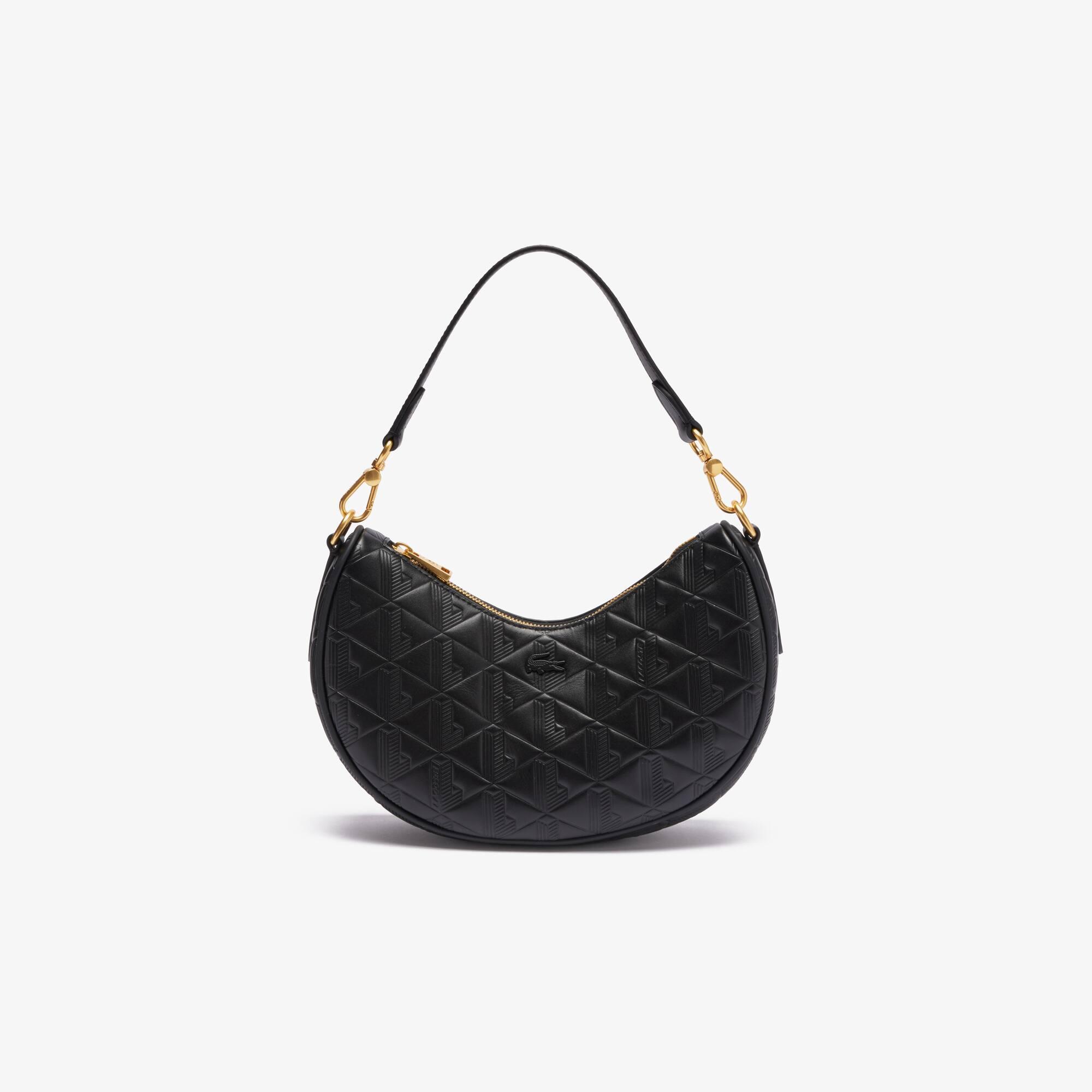 Maheki Embossed Leather Half Moon Purse Product Image