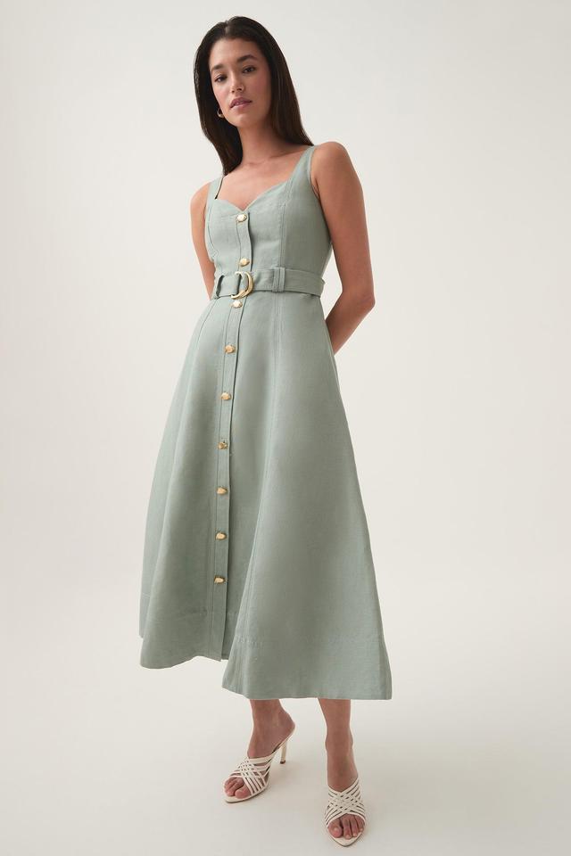 Clay Belted Midi Dress Product Image