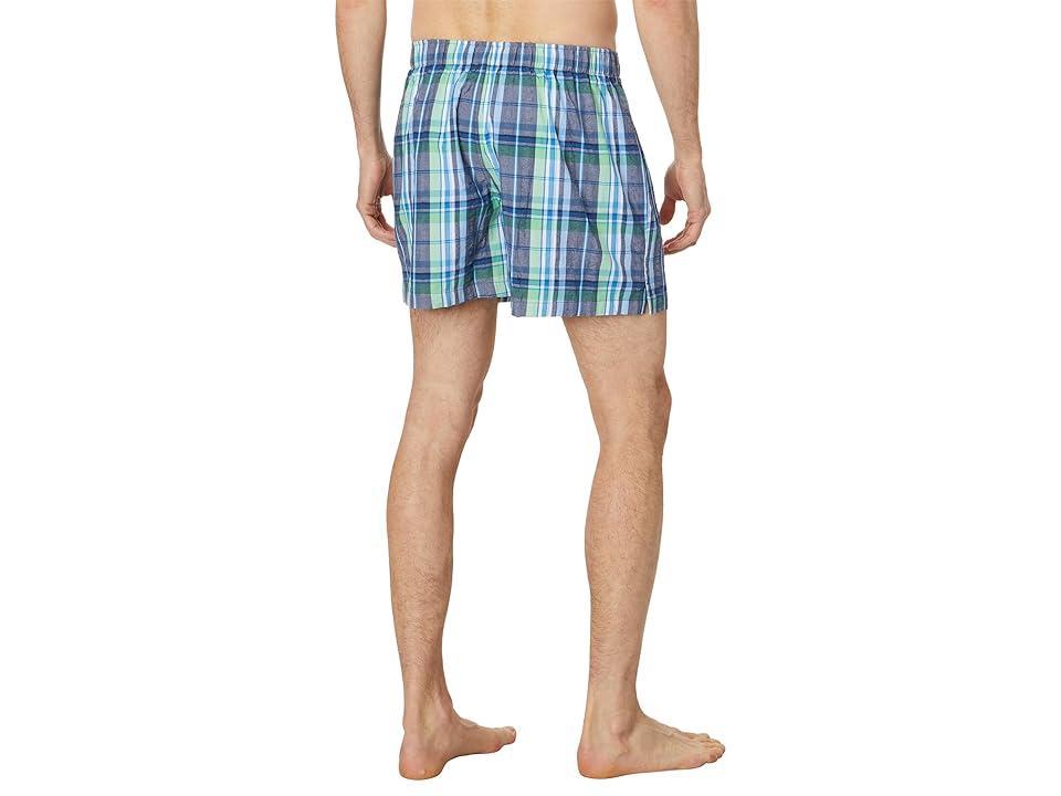 Tommy Bahama Cotton Seersucker Boxers (Navy Plaid) Men's Underwear Product Image